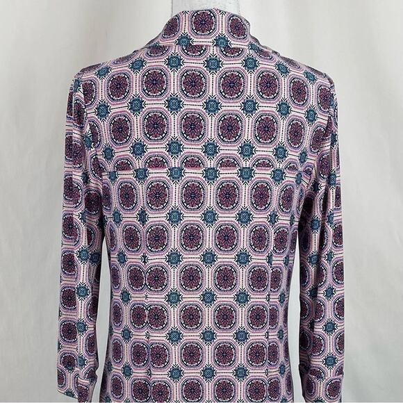 Chico's Purple and Blue Patterned Midi Dress - Picture 5 of 13